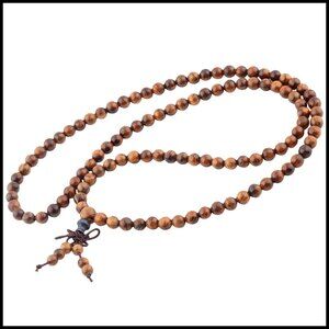 Natural Wood Wrap Bracelet Mala Beads Meditation Yoga Unisex Elastic Jewelry